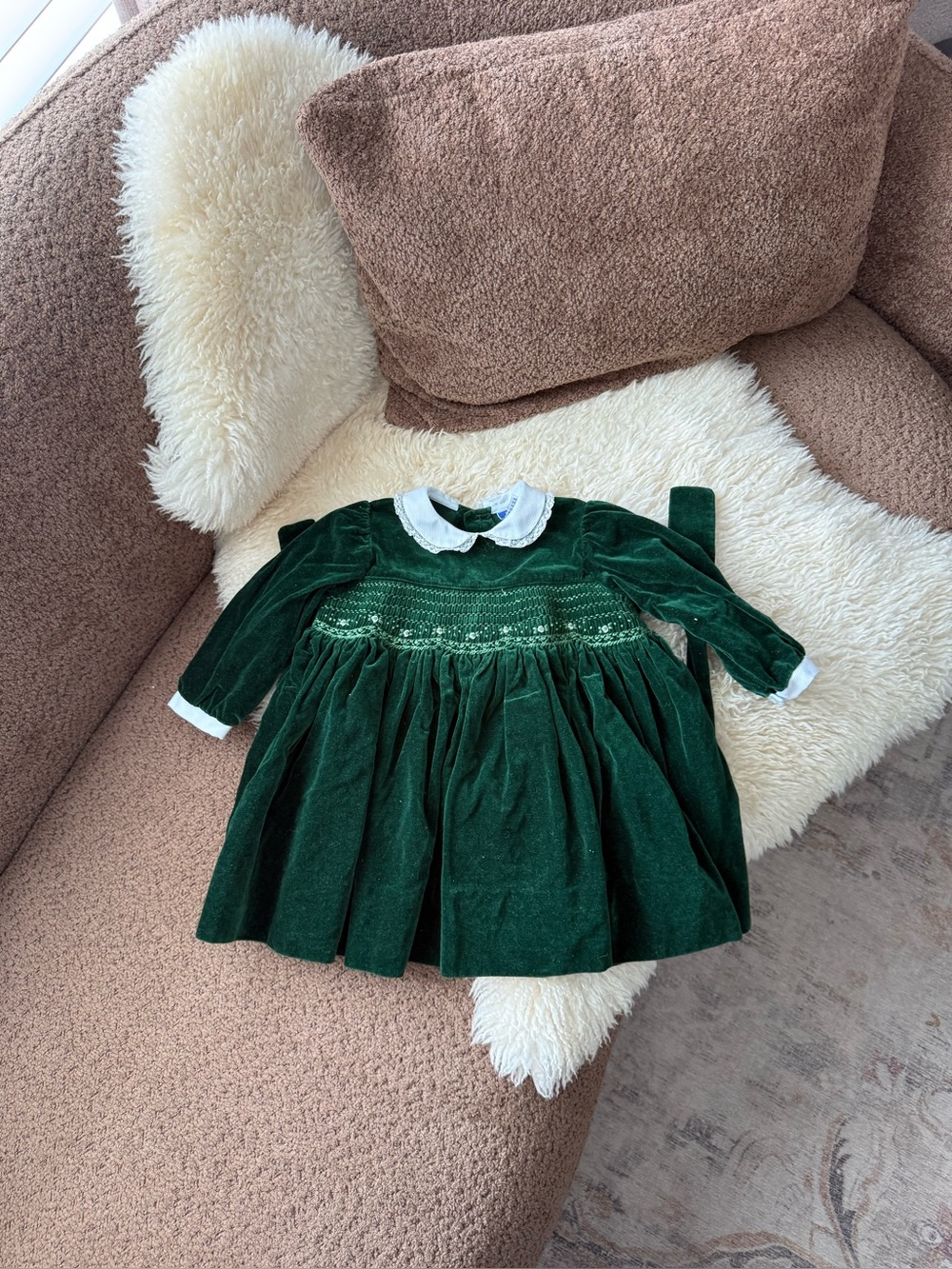 Carriage Boutiques Vintage Velvet Smocked Dress